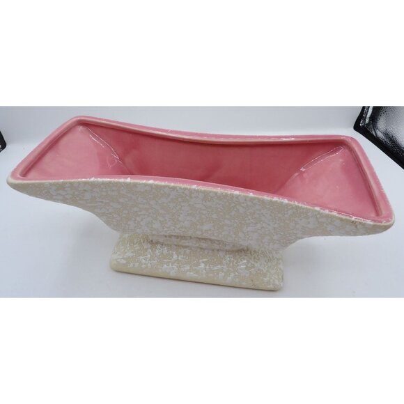 Vintage Royal Windsor Ceramic Planter Vase Pink & White Mid-Century Modern Style - Picture 1 of 5
